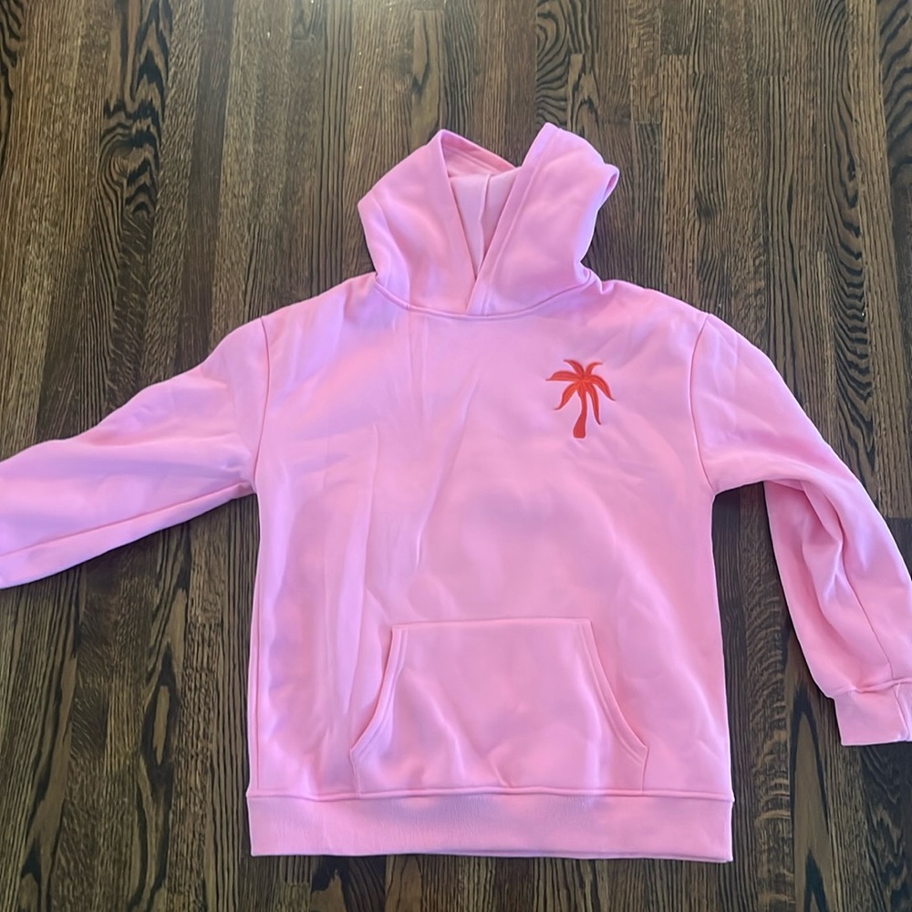 Pink Palm Puff Hoodie